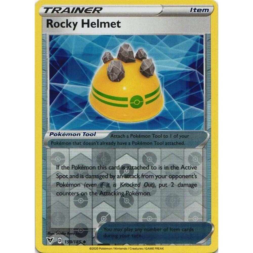 Rocky Helmet [Reverse Holo] #159 Pokemon Vivid Voltage